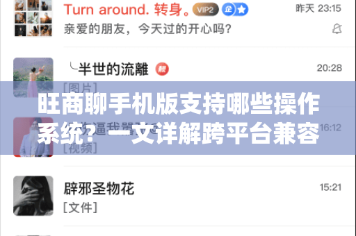 旺商聊手机版支持哪些操作系统？一文详解跨平台兼容性
